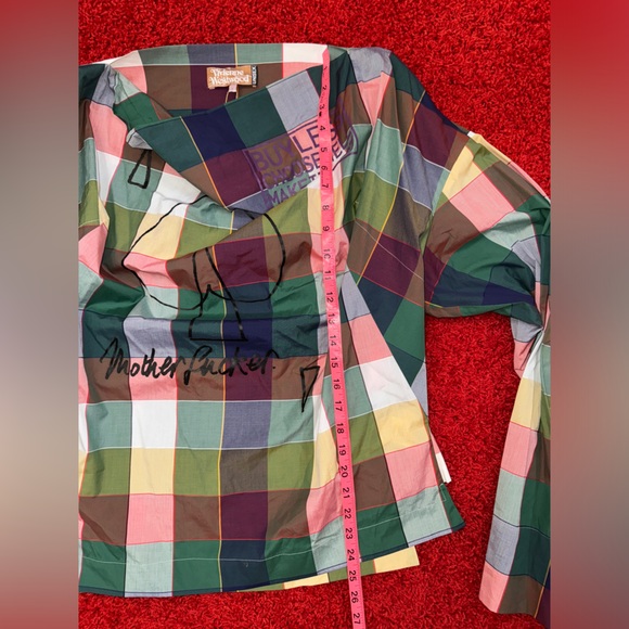 Vivienne Westwood SS18 UNISEX MOTHERFUCKERS WILMA SHIRT CHECK SIZE I BRAND NEW - Picture 16 of 16